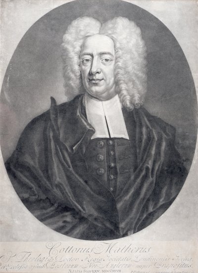 Cotton Mather (1663-1728) door Peter Pelham